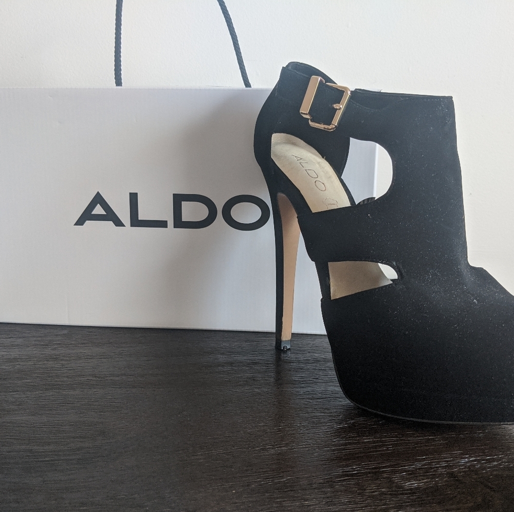 ALDO Women's Black Platform Pump Heels Shoes I 7 I